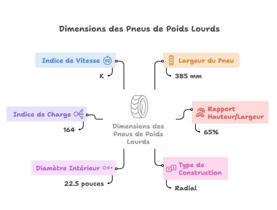 marquage pneu poids lourd