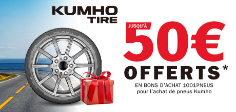 Kumho - Jusqu'&agrave; 50&euro; offerts