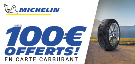 Pneus Michelin - Jusqu'à 100€ offerts en carte essence
