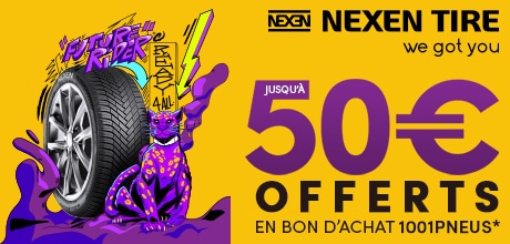 Pneus Nexen - Jusqu'à 50€ offerts en bon d'achat
