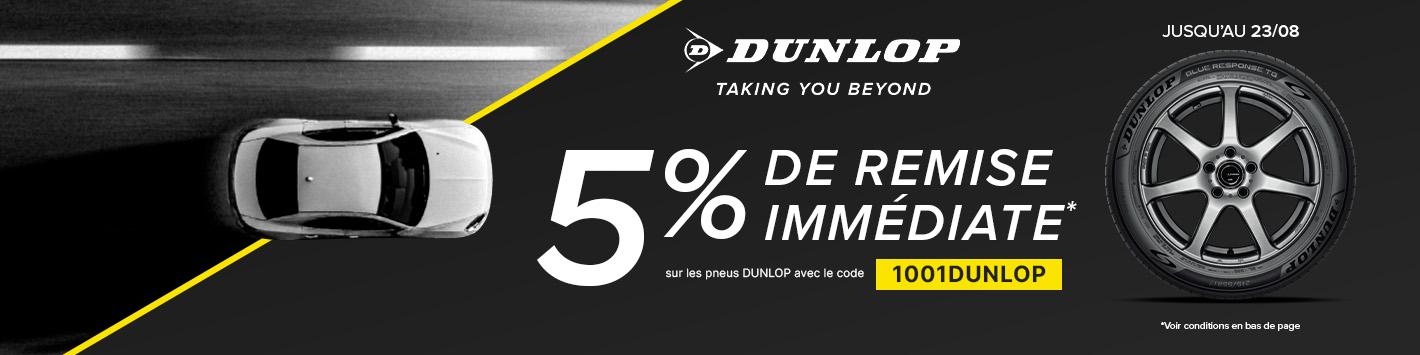 Dunlop 5% de remise immédiate