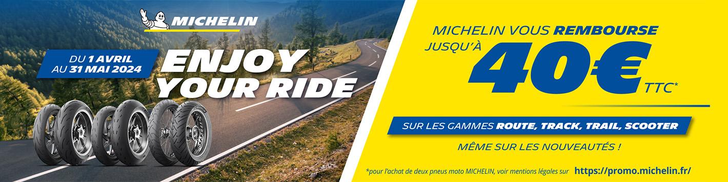 Pneus Michelin moto - Jusqu'à 40€ remboursés