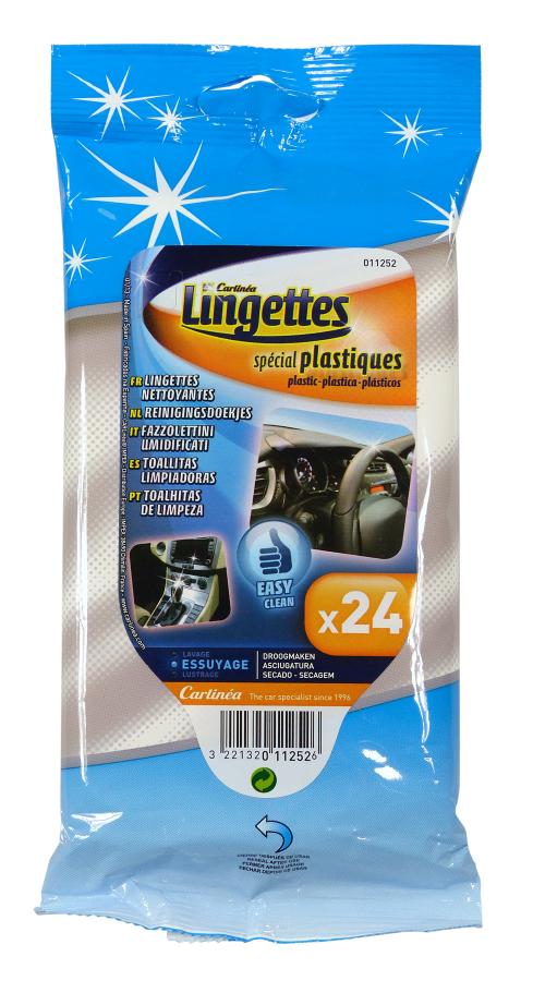 CARLINEA 24 lingettes nettoyantes speciales plastiques