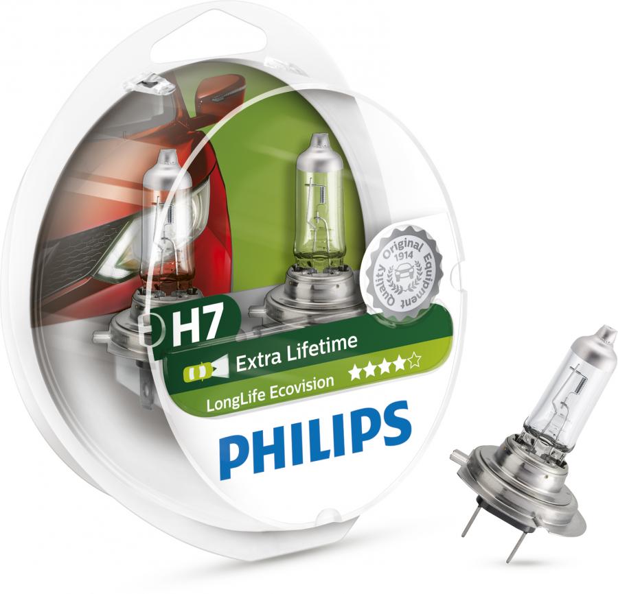PHILIPS Extra Lifetime H7 12V 55W