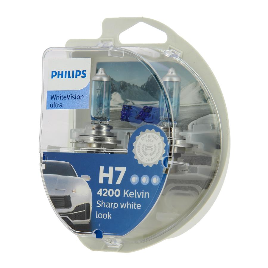 PHILIPS WhiteVision ultra H7 12V 55W + 2 W5W