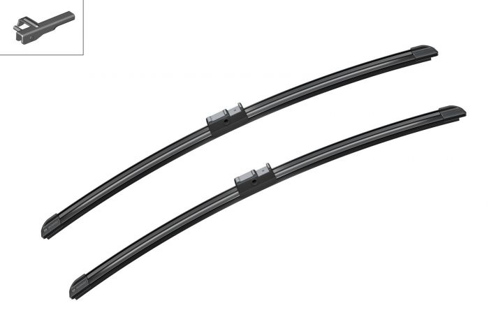 Balais D'essuie-glace Bosch Twin 530mm - Paire Avant - Technologie Bi-matière - Adaptateur Quick-Clip
