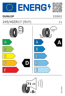 Neumatico Dunlop Sport Maxx RT 2 245/40 ZR 17 91 Y