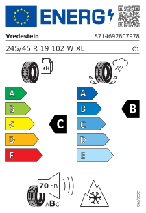Pneu Vredestein Quatrac Pro EV 245/45 R 19 102 W XL