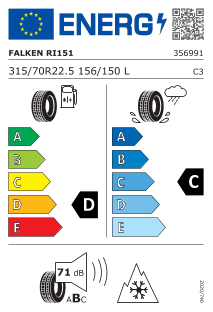 Pneu Falken RI 151A 315/70 R 22.5 156 150 L HL