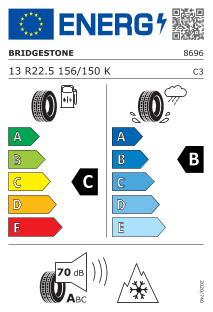 BRIDGESTONE M-Steer 001 13 R22.5 156/150K