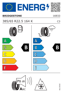 BRIDGESTONE Duravis R-Steer 002 Evo 385/65 R22.5 164K (158L)