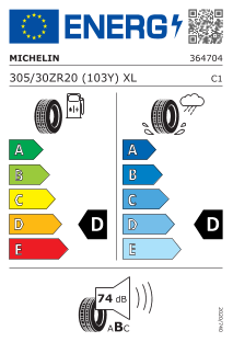 Pneu Michelin Pilot Sport Cup 2 R Connect 305/30 ZR 20 103 Y XL