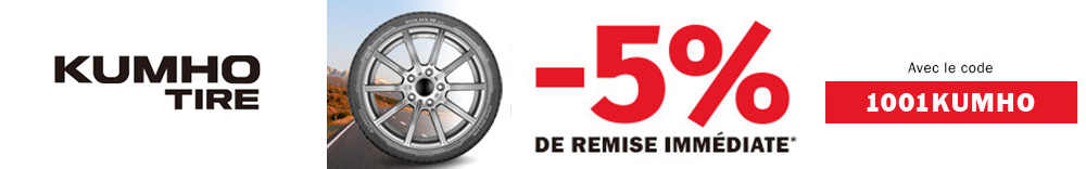Kumho - 5% de remise immédiate