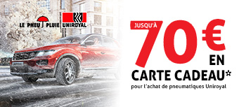 Uniroyal 70€ offerts
