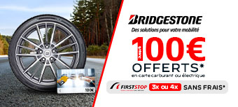 BRIDGESTONE | Jusqu'à 100€ offerts*